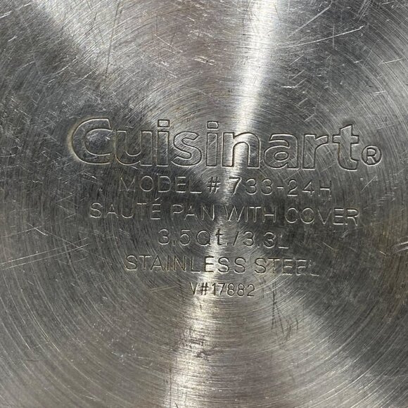 Cuisinart #733-24H Stainless Steel 3.5 Quart Sauté Pan - NO LID - Picture 5 of 5